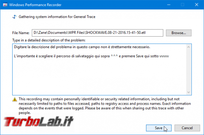 [risolto] Aiuto! problema processo System: alto uso CPU (50-100%) PC Windows lentissimo: come risolvere? Guida Windows Performance Toolkit - windows performance recorder save etl