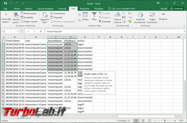 [risolto] Come aprire csv Excel 2016 (tutti dati prima colonna?!)