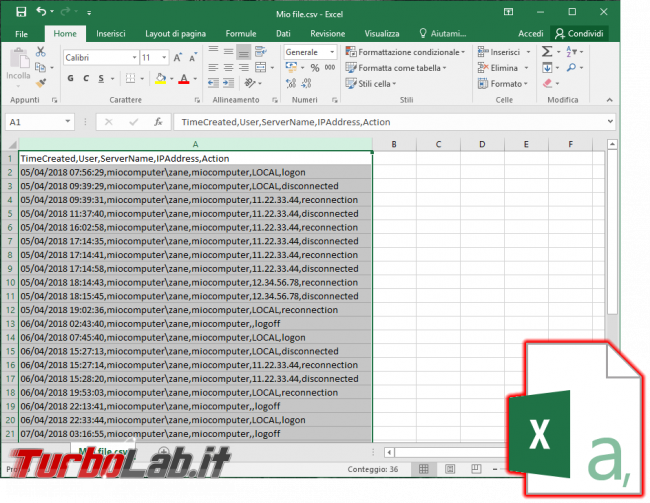 [risolto] Come aprire csv Excel 2016 (tutti dati prima colonna?!) - spotlight excel csv