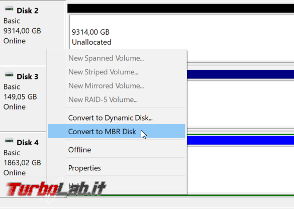 [risolto] Come convertire disco / SSD MBR GPT (guida)