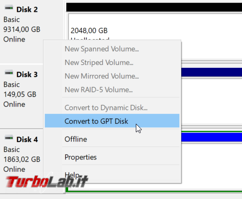 [risolto] Come convertire disco / SSD MBR GPT (guida)