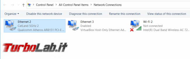 [risolto] Ethernet #2, Wi-Fi #3 Windows 10: come rinominare/eliminare schede rete duplicate