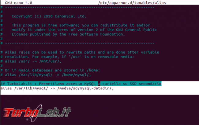 [risolto] MySQL 8 Ubuntu: come spostare file database salvare dati altro percorso (disco rete, SSD, NAS, USB)