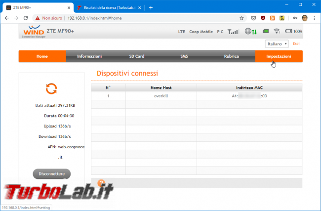 Router/hotspot mobile Wind 4G ZTE MF90: come utilizzare SIM qualsiasi operatore (Vodafone, TIM, 3, Tiscali, Fastweb, Coop Voce, Iliad, ho. mobile) - Mobile_zShot_1581157653