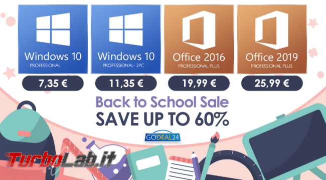 Saldi Back to School: Windows 10 stra economico partire 7 euro Godeal24! - FrShot_1630566603