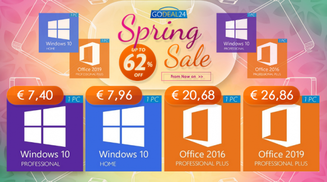 Saldi Software Primavera - Windows 10 Pro 7.40 €, Office 2019 26.86 € altre offerte limitate! - FrShot_1614181073_