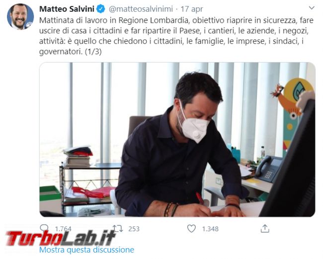 Salvini foto Duce sfondo: verità finzione? - FrShot_1587277773