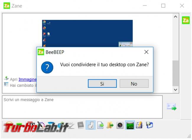 Scambia messaggi, condividi file desktop computer rete grazie BeeBEEP