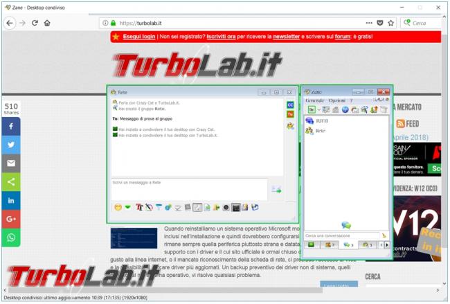 Scambia messaggi, condividi file desktop computer rete grazie BeeBEEP