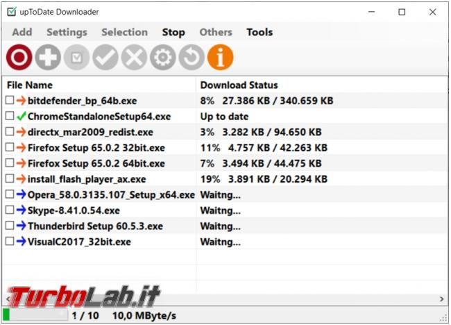 Scarica tutti programmi preferiti Uptodate downloader