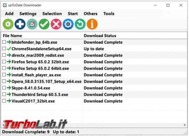 Scarica tutti programmi preferiti Uptodate downloader