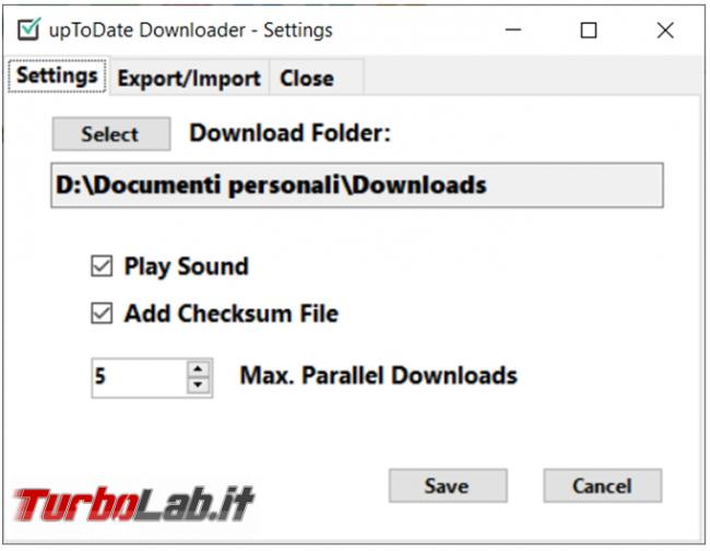Scarica tutti programmi preferiti Uptodate downloader