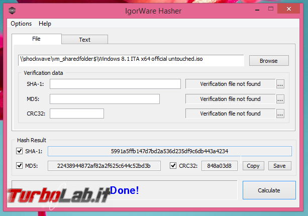 Scaricare Windows 7 DVD/ISO italiano: download diretto ufficiale - IgorWare Hasher done calculating