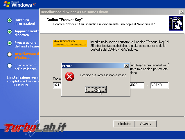 Scaricare Windows XP CD/ISO italiano: download diretto ufficiale - windows xp sp3 setup oem product key retail cd