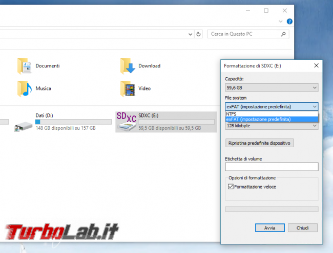Scheda SDXC non supportata - come formattare SDXC FAT32 - format sdxc ntfs exfat
