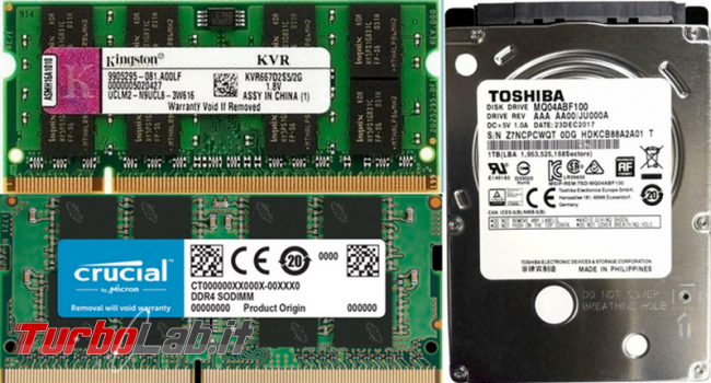 Scopri tipo memoria RAM disco fisso installati fare upgrade migliorare prestazioni computer