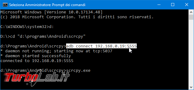 scrcpy via Wi-Fi: come controllare senza fili smartphone Android PC