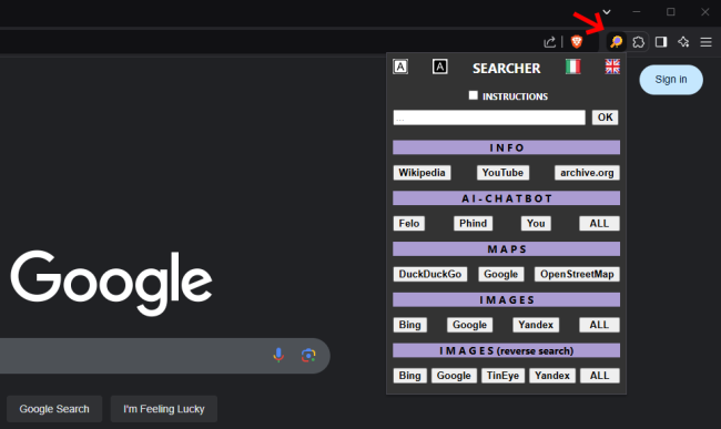 Searcher: 'estensione velocizzare ricerche web
