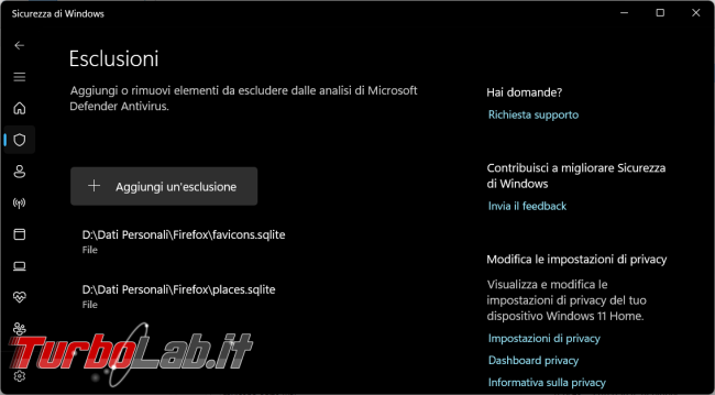 segnalibri cronologia Firefox non potranno funzionare correttamente