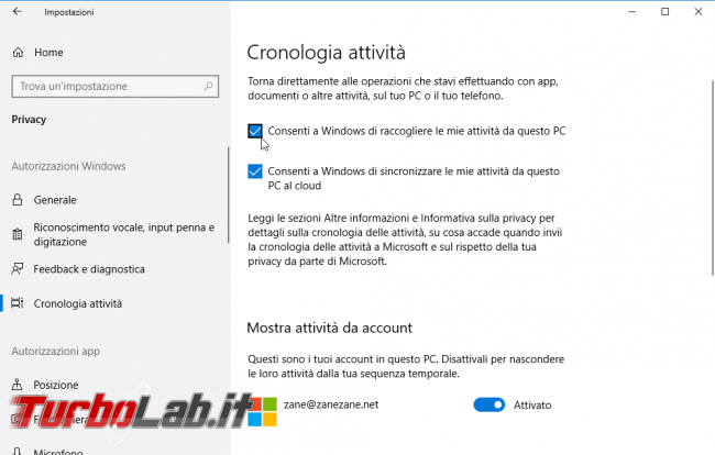 Sequenza temporale Windows 10 (Timeline): cos'è come usarla meglio Google Chrome