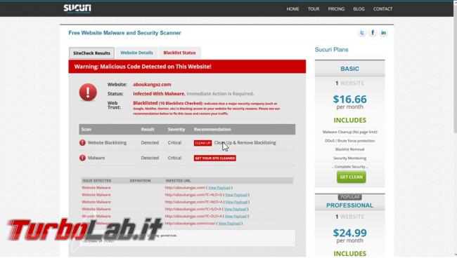 servizi online scoprire se sito è infetto pericoloso