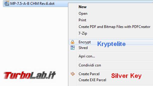 Silver Key Kriptelite mettono sicuro dati file criptati protetti password