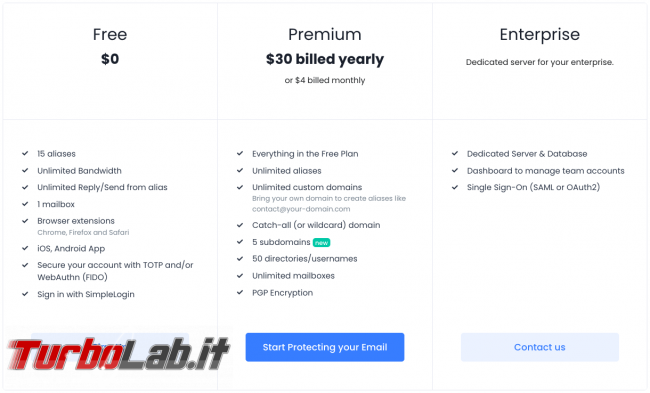 SimpleLogin: mantieni privata email alias!