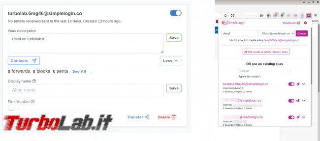 SimpleLogin: mantieni privata email alias!