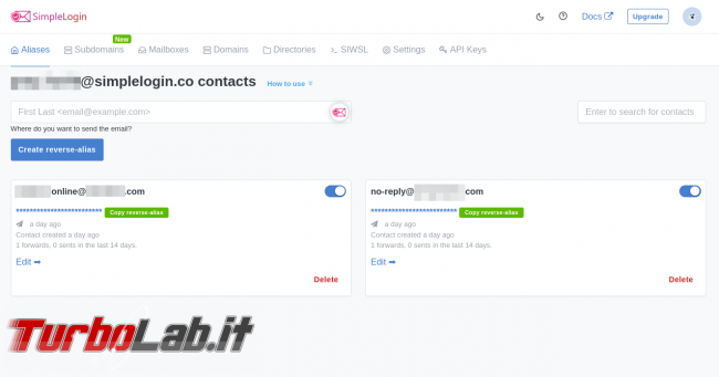 SimpleLogin: mantieni privata email alias!
