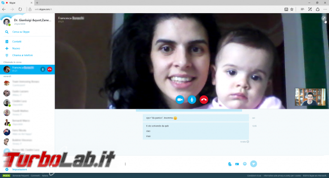 Skype si videochiama browser web, senza plugin