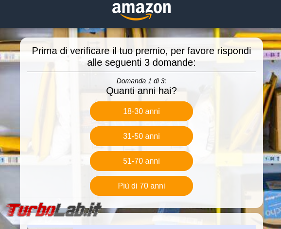 SMS Amazon: Hai messaggio riguardante articolo nome arrivato 3. classifica