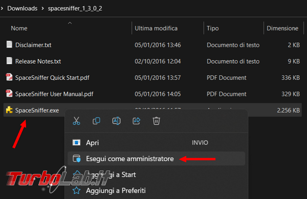 SpaceSniffer visualizza l’utilizzo disco fisso cartelle file più grandi