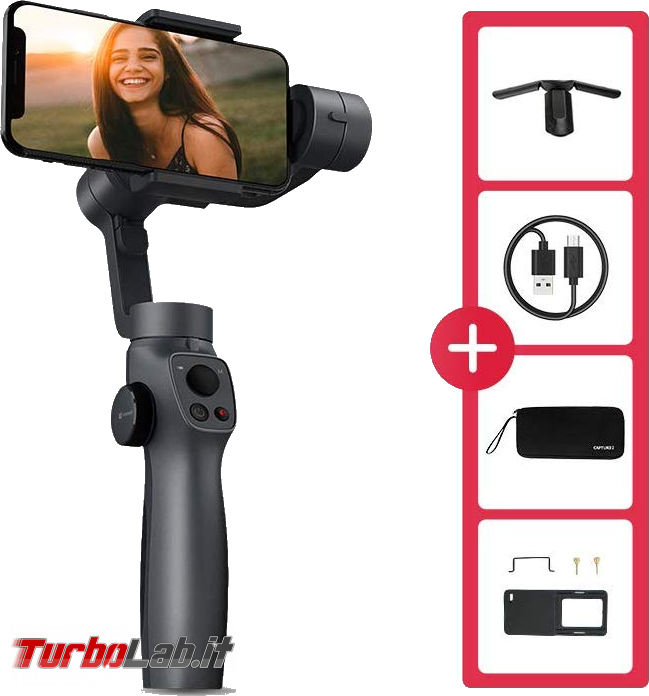 Stabilizzatore smartphone Funsnap Capture 2: recensione, video-prova, impressioni d'uso (gimbal) - funsnap capture 2 accessori