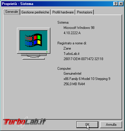 storia Windows, anni 1998 1999: Windows 98 Windows 98 Second Edition - windows 98 proprietà