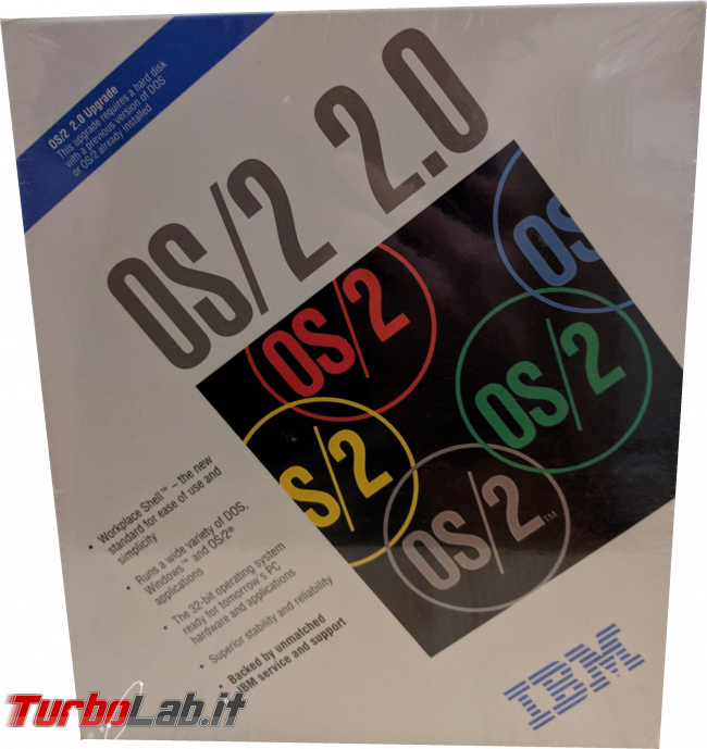 storia Windows, anno 1987: OS/2 - IBM OS-2 upgrade box