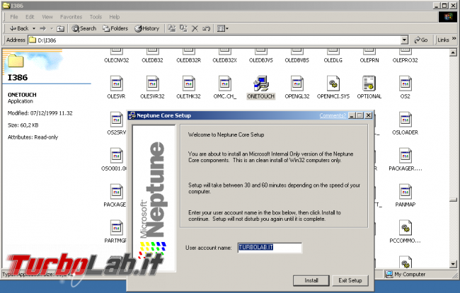 storia Windows, anno 1999: Windows Neptune