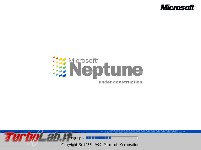 storia Windows, anno 1999: Windows Neptune - windows neptune loading
