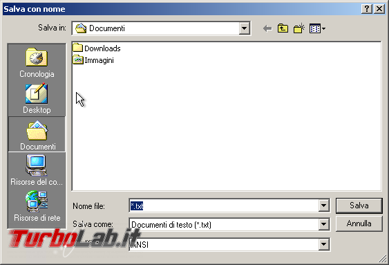 storia Windows, anno 2000: Windows 2000 - windows 2000 finestra dialogo apri