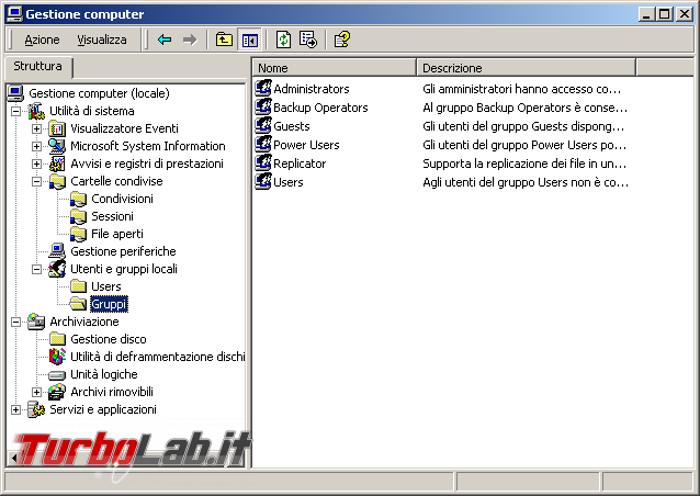 storia Windows, anno 2000: Windows 2000 - windows 2000 gestione computer mmc
