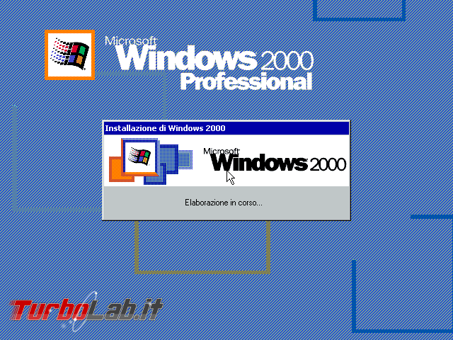 storia Windows, anno 2000: Windows 2000 - windows 2000 loading