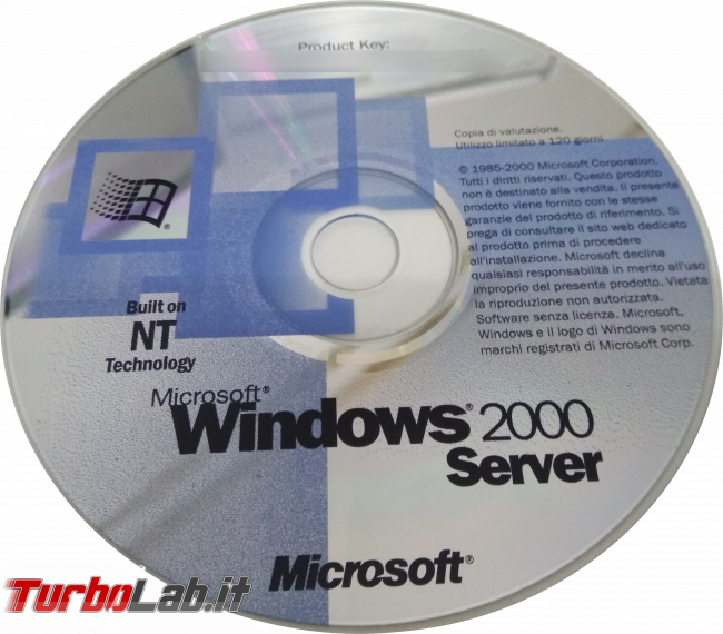 storia Windows, anno 2000: Windows 2000 - windows 2000 server cd demo