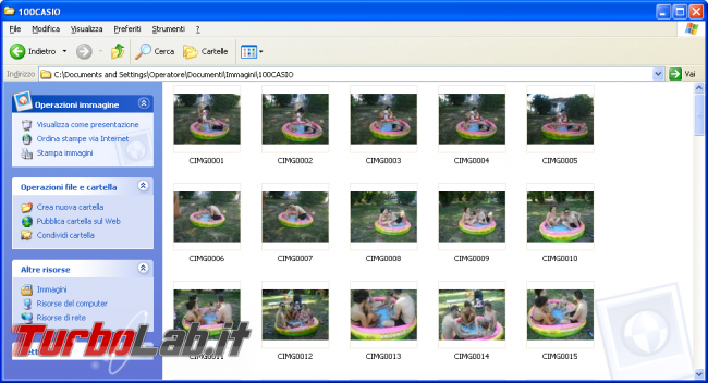 storia Windows, anno 2001: Windows XP - windows xp  cartella immagini