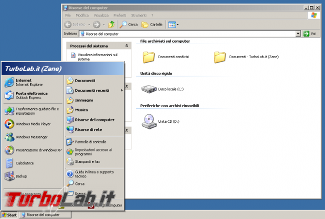 storia Windows, anno 2001: Windows XP - windows xp classico