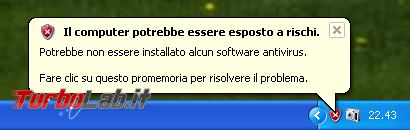 storia Windows, anno 2001: Windows XP - windows xp notifica antivirus