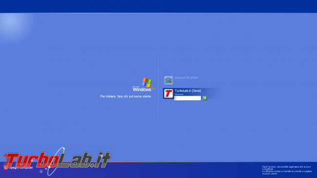 storia Windows, anno 2001: Windows XP - windows xp schermata di benvenuto welcome screen