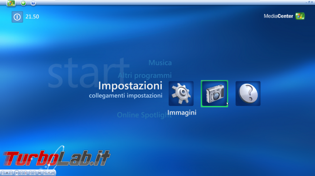 storia Windows, anno 2002: Windows XP Media Center Edition - windows xp media center impostazioni  2
