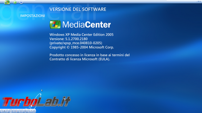 storia Windows, anno 2002: Windows XP Media Center Edition - windows xp media center informazioni su
