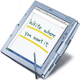 storia Windows, anno 2002: Windows XP Tablet PC Edition - Acer TravelMate C100 Tablet PC