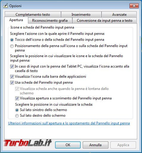 storia Windows, anno 2002: Windows XP Tablet PC Edition - opzioni windows 7 tablet pc