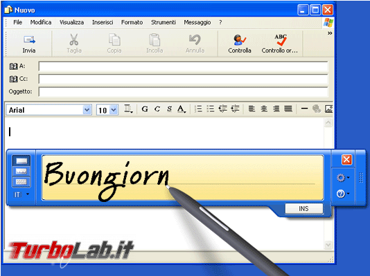 storia Windows, anno 2002: Windows XP Tablet PC Edition - pannello input penna 4 windows xp tablet pc edition 2005
